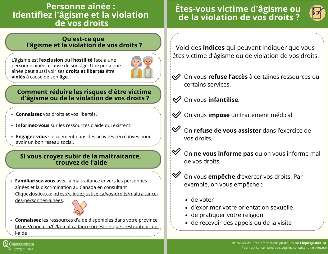 Personne aînée : Âgisme et violation des droits