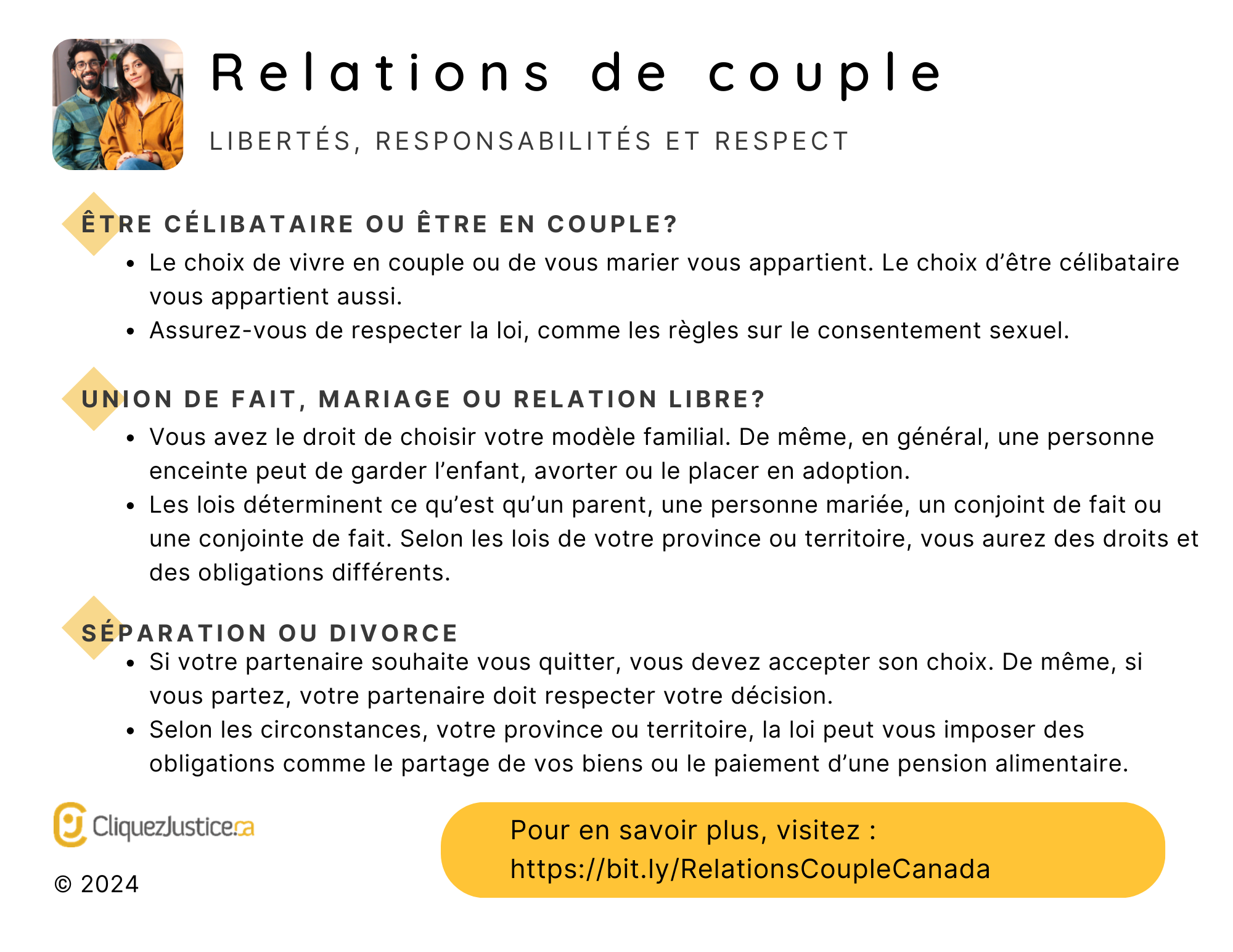 Infographie relations de couple