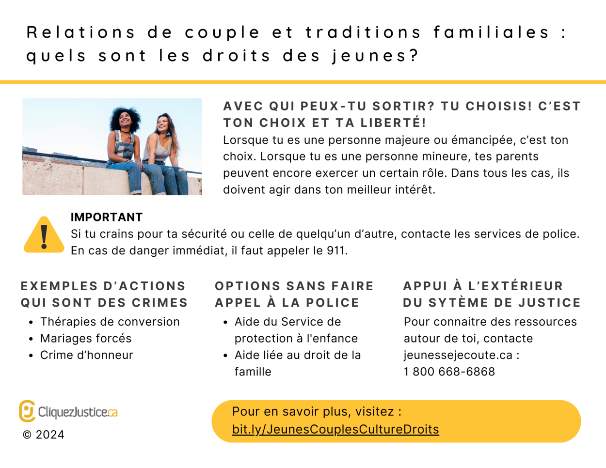 Relations de couple et traditions familiales: quels sont les droits des jeunes?