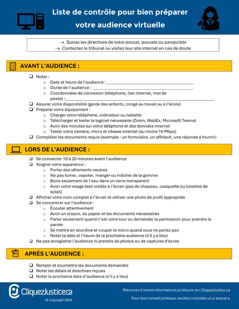 Liste de contrôle pour bien préparer votre audience virtuelle