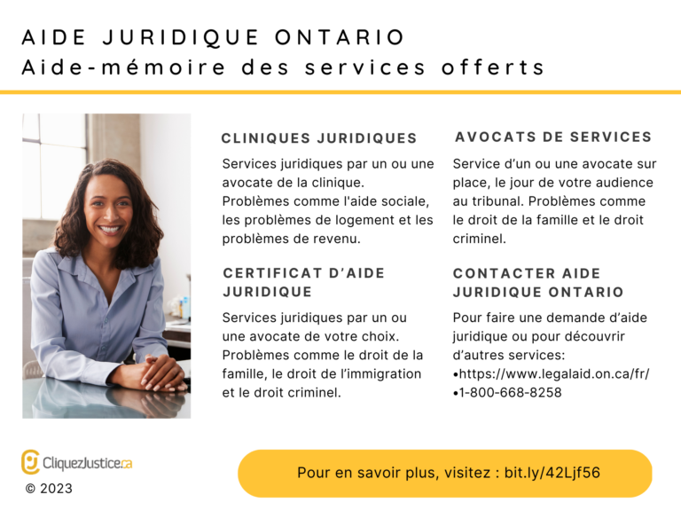 Aide juridique Ontario